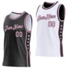 Custom Reversible Black Light Pink Double Side Star Sublimation Basketball Suit Jersey