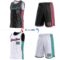 Custom Reversible Black Neon Pink-Aqua Double Side Star Sublimation Basketball Suit Jersey