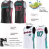 Custom Reversible Black Neon Pink-Aqua Double Side Star Sublimation Basketball Suit Jersey