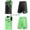 Custom Reversible Black Pea Green Double Side Star Sublimation Basketball Suit Jersey