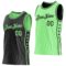 Custom Reversible Black Pea Green Double Side Star Sublimation Basketball Suit Jersey