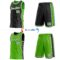 Custom Reversible Black White-Aurora Green Double Side Star Sublimation Basketball Suit Jersey