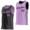 Custom Reversible Black Light Purple Double Side Star Sublimation Basketball Suit Jersey