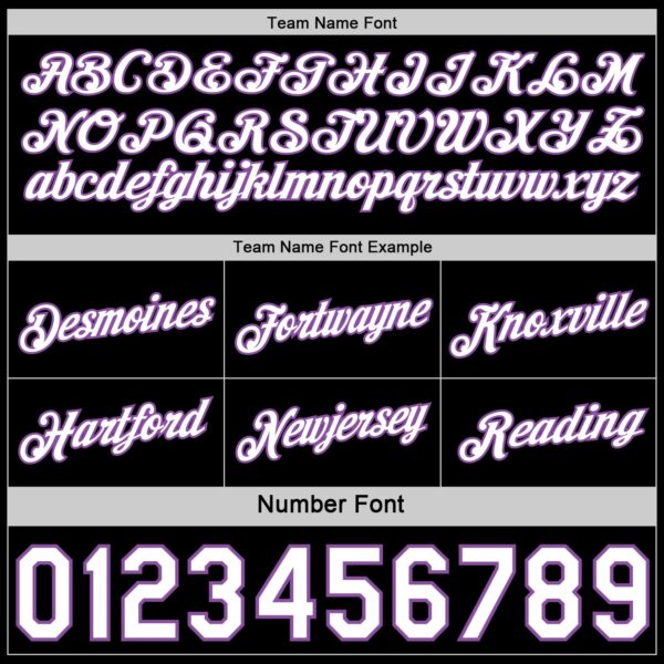 Custom Reversible Black White-Medium Purple Double Side Star Sublimation Basketball Suit Jersey