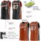 Custom Reversible Black White-Texas Orange Double Side Star Sublimation Basketball Suit Jersey