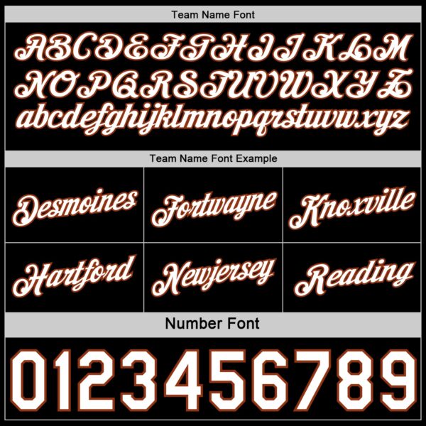 Custom Reversible Black White-Texas Orange Double Side Star Sublimation Basketball Suit Jersey