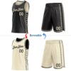 Custom Reversible Black Cream Double Side Star Sublimation Basketball Suit Jersey