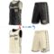 Custom Reversible Black Cream Double Side Star Sublimation Basketball Suit Jersey