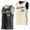 Custom Reversible Black Cream Double Side Star Sublimation Basketball Suit Jersey