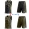 Custom Reversible Black Olive-Cream Double Side Star Sublimation Basketball Suit Jersey