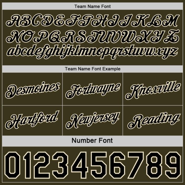 Custom Reversible Black Olive-Cream Double Side Star Sublimation Basketball Suit Jersey