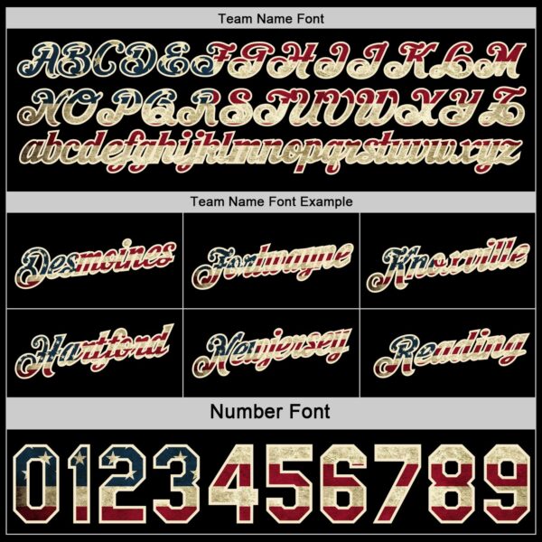 Custom Reversible Black Vintage USA Flag-Cream Double Side Star Sublimation Basketball Suit Jersey