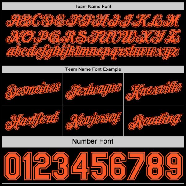 Custom Reversible Black Orange Double Side Star Sublimation Basketball Suit Jersey