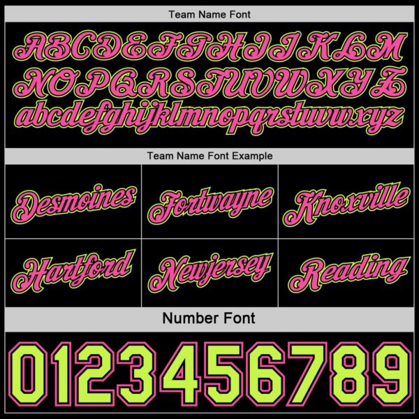 Custom Reversible Black Neon Green-Pink Double Side Star Sublimation Basketball Suit Jersey