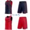 Custom Reversible Navy Red Double Side Star Sublimation Basketball Suit Jersey