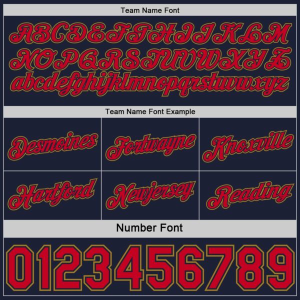 Custom Reversible Navy Red-Old Gold Double Side Star Sublimation Basketball Suit Jersey