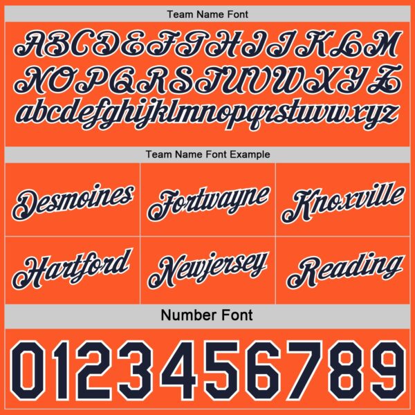 Custom Reversible Navy Orange-White Double Side Star Sublimation Basketball Suit Jersey