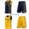 Custom Reversible Navy Gold Double Side Star Sublimation Basketball Suit Jersey