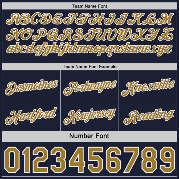 Custom Reversible Navy Old Gold-White Double Side Star Sublimation Basketball Suit Jersey