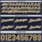 Custom Reversible Navy Old Gold-White Double Side Star Sublimation Basketball Suit Jersey