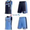 Custom Reversible Navy Lakes Blue-White Double Side Star Sublimation Basketball Suit Jersey