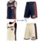 Custom Reversible Navy Vintage USA Flag-Cream Double Side Star Sublimation Basketball Suit Jersey