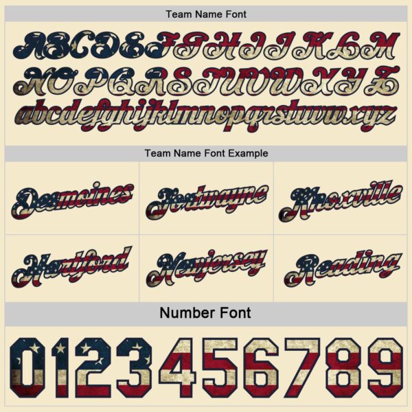 Custom Reversible Navy Vintage USA Flag-Cream Double Side Star Sublimation Basketball Suit Jersey