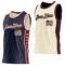 Custom Reversible Navy Vintage USA Flag-Cream Double Side Star Sublimation Basketball Suit Jersey