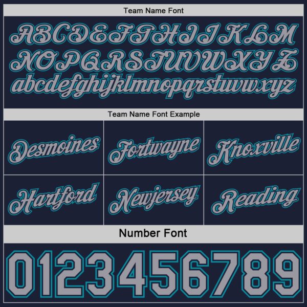 Custom Reversible Navy Gray-Teal Double Side Star Sublimation Basketball Suit Jersey