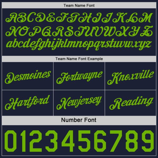 Custom Reversible Navy Neon Green Double Side Star Sublimation Basketball Suit Jersey