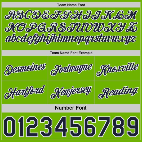 Custom Reversible Navy Neon Green-White Double Side Star Sublimation Basketball Suit Jersey