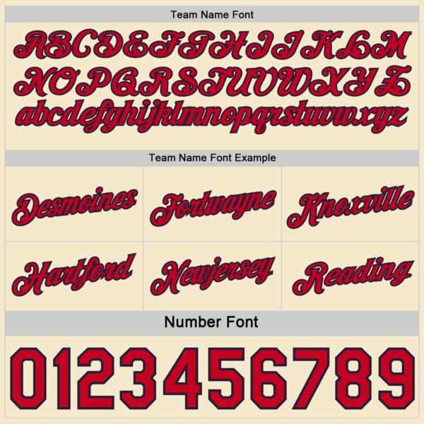 Custom Reversible Navy Red-Cream Double Side Star Sublimation Basketball Suit Jersey