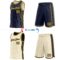 Custom Reversible Navy Gold Double Side Star Sublimation Basketball Suit Jersey