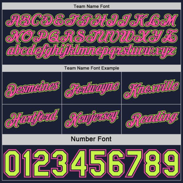 Custom Reversible Navy Neon Green-Pink Double Side Star Sublimation Basketball Suit Jersey