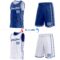 Custom Reversible Royal White Double Side Star Sublimation Basketball Suit Jersey