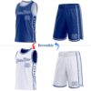 Custom Reversible Royal White Double Side Star Sublimation Basketball Suit Jersey