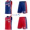 Custom Reversible Royal White-Red Double Side Star Sublimation Basketball Suit Jersey