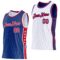 Custom Reversible Royal Red-White Double Side Star Sublimation Basketball Suit Jersey