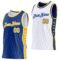 Custom Reversible Royal Gold-White Double Side Star Sublimation Basketball Suit Jersey