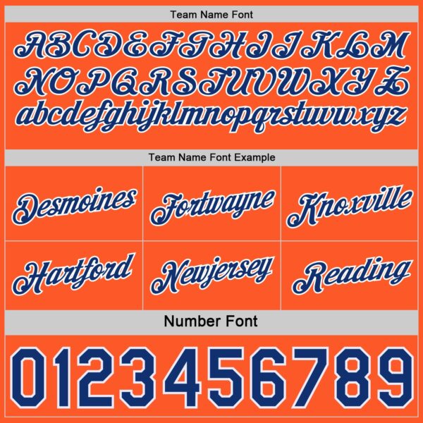 Custom Reversible Royal Orange-White Double Side Star Sublimation Basketball Suit Jersey