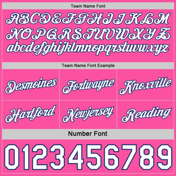 Custom Reversible Royal White-Pink Double Side Star Sublimation Basketball Suit Jersey