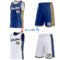 Custom Reversible Royal White-Old Gold Double Side Star Sublimation Basketball Suit Jersey