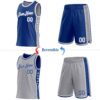 Custom Reversible Royal White-Gray Double Side Star Sublimation Basketball Suit Jersey