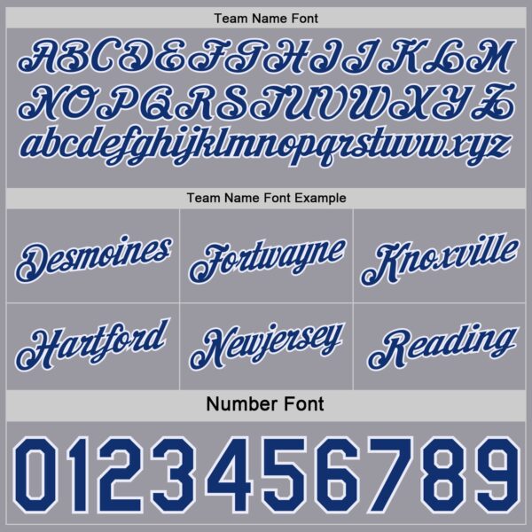 Custom Reversible Royal White-Gray Double Side Star Sublimation Basketball Suit Jersey