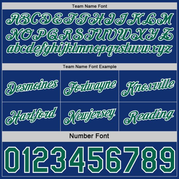 Custom Reversible Royal Kelly Green-White Double Side Star Sublimation Basketball Suit Jersey