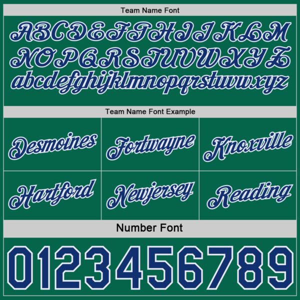 Custom Reversible Royal Kelly Green-White Double Side Star Sublimation Basketball Suit Jersey