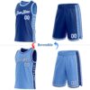 Custom Reversible Royal White-Lakes Blue Double Side Star Sublimation Basketball Suit Jersey
