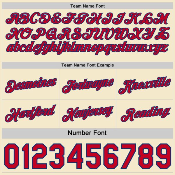 Custom Reversible Royal Red-Cream Double Side Star Sublimation Basketball Suit Jersey