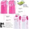 Custom Reversible Pink White Double Side Star Sublimation Basketball Suit Jersey