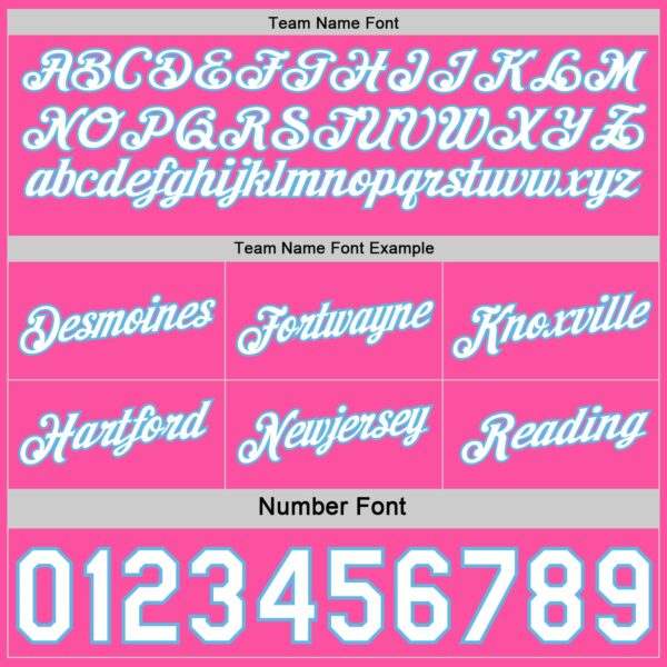 Custom Reversible Pink White-Sky Blue Double Side Star Sublimation Basketball Suit Jersey